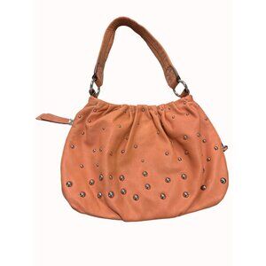 B Makowsky women’s coral medium leather handbag purse SKU 5031